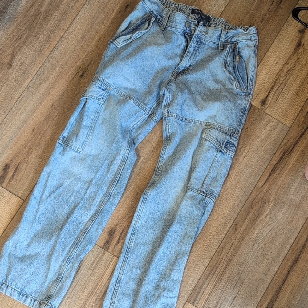 Aeropostale Blue Boyfriend Jeans with Relaxed Fit